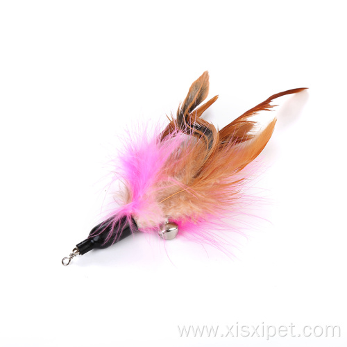 Cat Playing Toy Pack Replacement Feather Bell